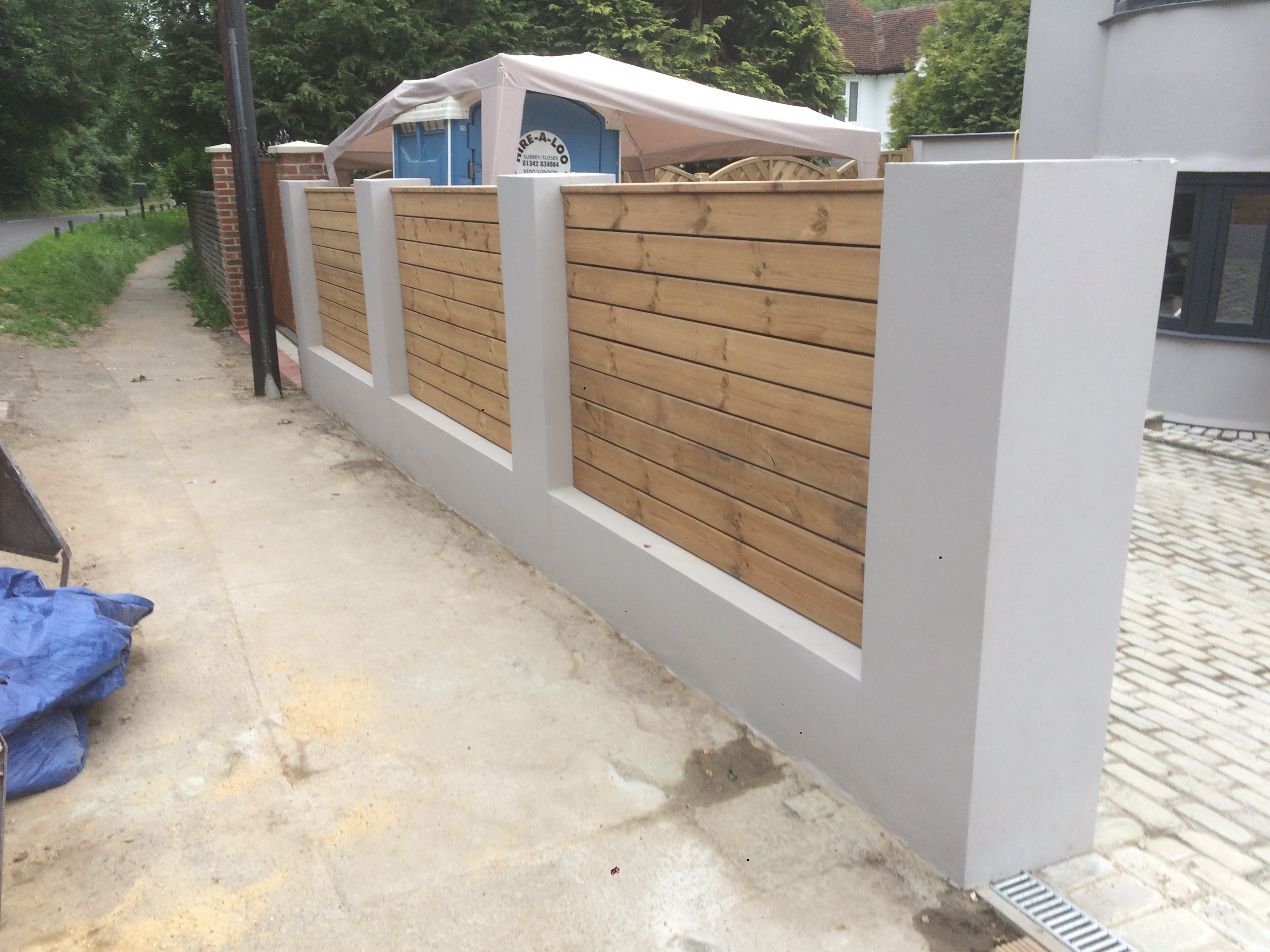 Completed boundary fencing and external works